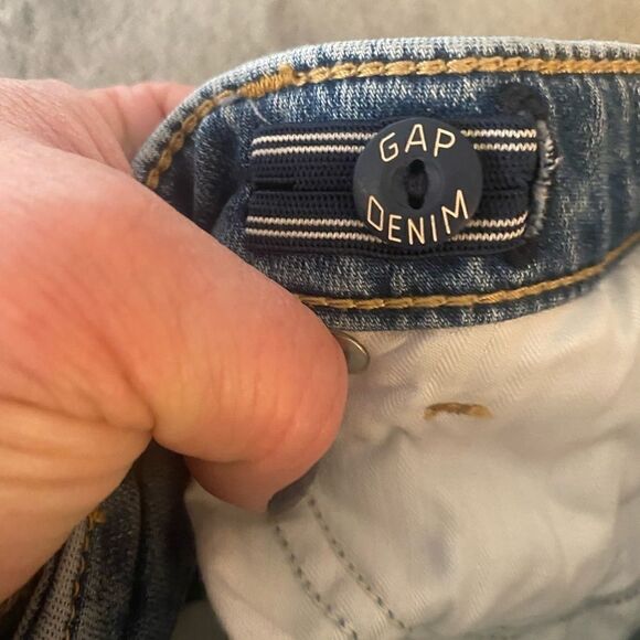 GAP super Skinny Ankle Jeans/Jeggings Sequin Stars size 7 girls *slim* - Picture 12 of 15